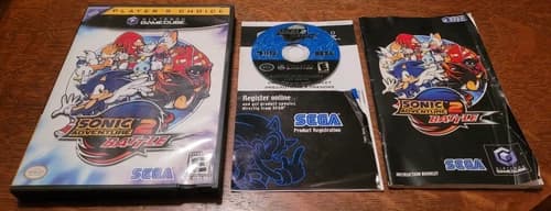 SONIC ADVENTURE 2 BATTLE Nintendo GameCube COMPLETE TESTED Manual Sega Reg Card