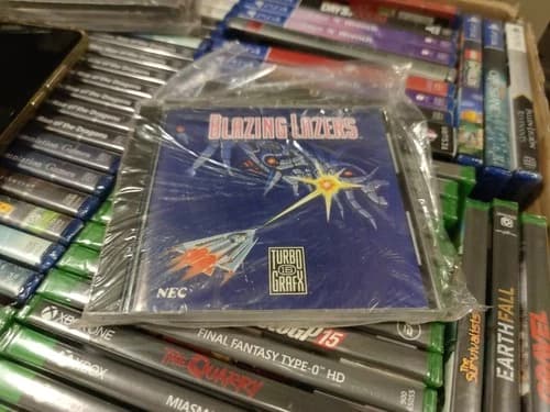Blazing Lazers Nec Turbografx 16 Card Unused Complete