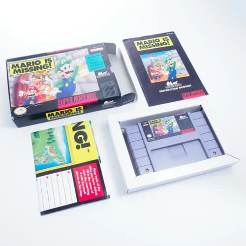 Mario is Missing! SNES Nintendo Complete CIB Good Condition w/ RARE MAP!