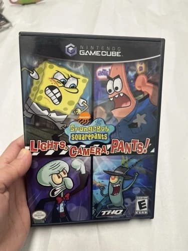 SpongeBob SquarePants Lights Camera Pants Nintendo GameCube Complete
