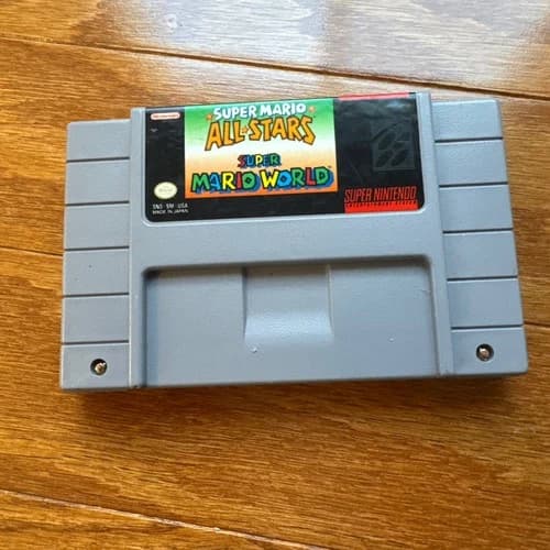 Super Mario All-Stars + Super Mario World~ Nintendo SNES~Authentic & Tested