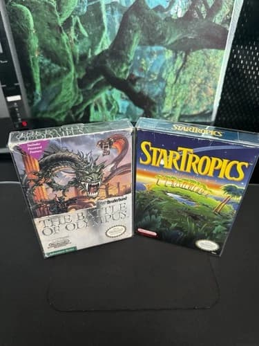 Nintendo NES the Battle of Olympus and StarTropics CIB Authentic OEM RPGs