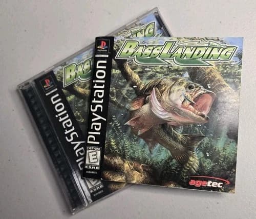Bass Landing PlayStation Video Game Fishing Simulation Multiplayer PS1 CIB