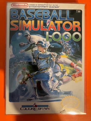 Baseball Simulator 1.000 - NES; CIB; used