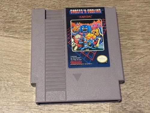 Ghosts 'N Goblins Nintendo Nes Cleaned & Tested Authentic