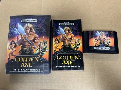 Golden Axe 1 Original Release Sega Genesis Complete In Box CIB Great Shape