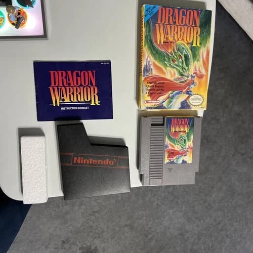 Nice! Dragon Warrior (Nintendo NES, 1989) Complete In Box CIB Authentic