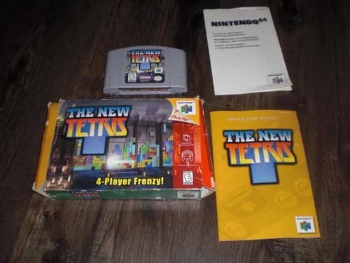 The New Tetris Nintendo 64 N64 Game COMPLETE CIB Box Manual Game Cart 1999