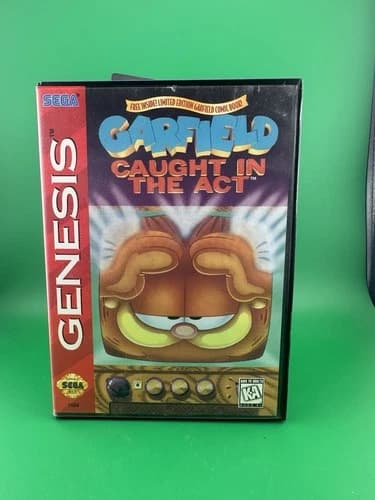 Garfield: Caught in the Act - Sega Genesis *Complete with Manual* Preowned