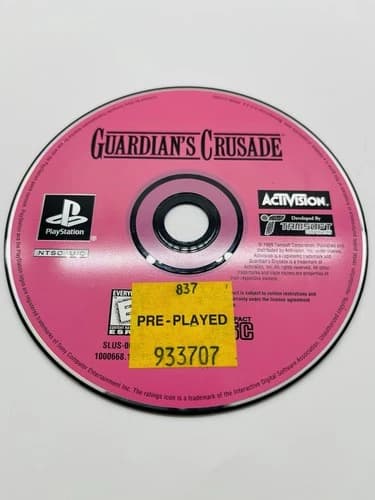 1999 Guardian's Crusade PlayStation 1 PS1 Video Game Loose Disc Only Tested