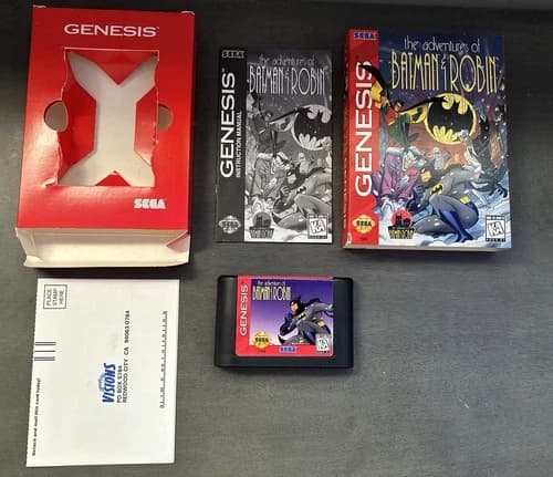 The Adventures of Batman & Robin Sega Genesis CIB With REG. Card Tested&Working