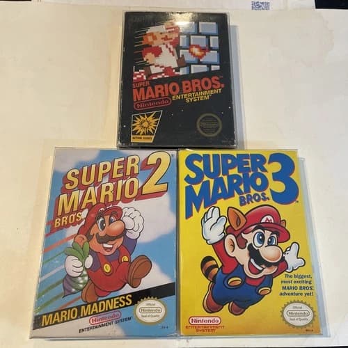 NES Super Mario Bros 1, 2, and 3 CIB