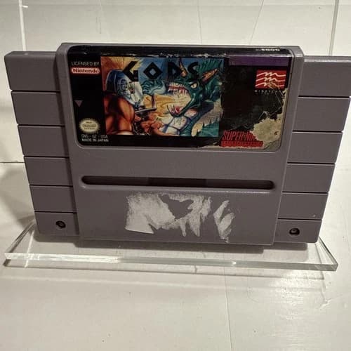 Gods (Super Nintendo Entertainment System, 1992) SNES TESTED Working Authentic