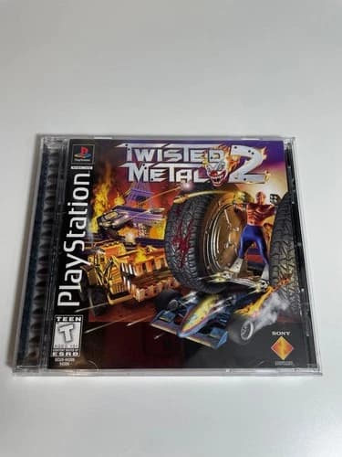 Twisted Metal 2 PS1 PlayStation 1 CIB Complete Excellent Tested Black Label