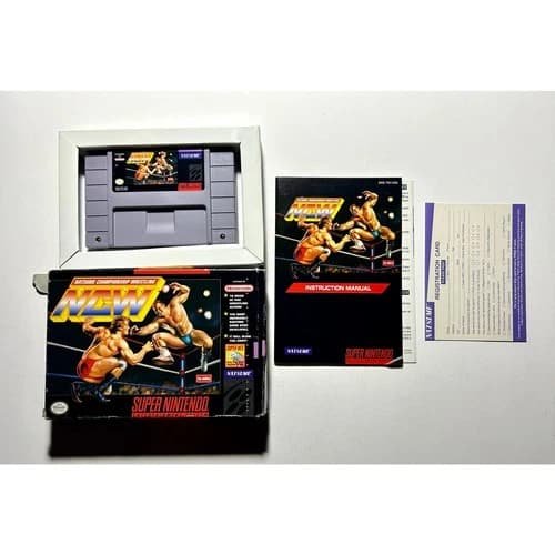Natsume Championship Wrestling (SNES Super Nintendo)Works Complete CIB🔥
