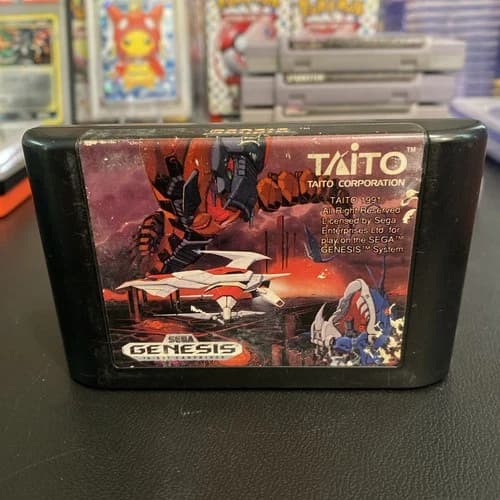SAGAIA Sega Genesis Darius Taito Game Cartridge Tested WORKS Shoot Em Up