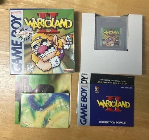 Wario Land II (Nintendo Game Boy, 1998) Complete Excellent CIB Authentic