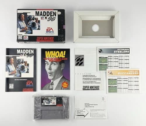 Madden NFL 96 SNES Super Nintendo Football Complete w/ Manual CIB