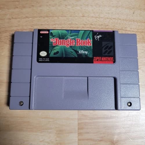 Disney's The Jungle Book SNES Super Nintendo Entertainment System, 1994 - Tested