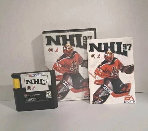 NHL 97 Sega Genesis EA Sports Hockey Game CIB Case Manual 16-Bit 014633076035