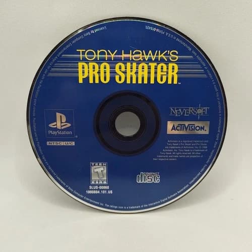 Tony Hawk's Pro Skater PS1 (PlayStation 1, PS1) DISC ONLY Tested Working Skate