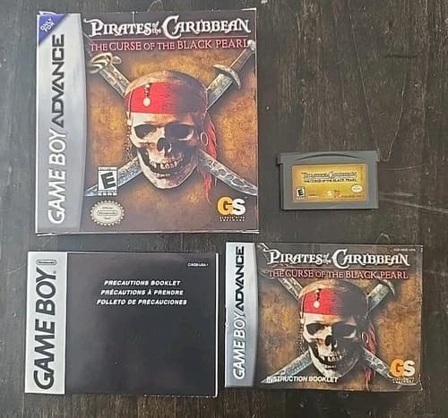 Game Boy Advance GBA Pirates of the Caribbean Curse Black Pearl CIB (Tested)