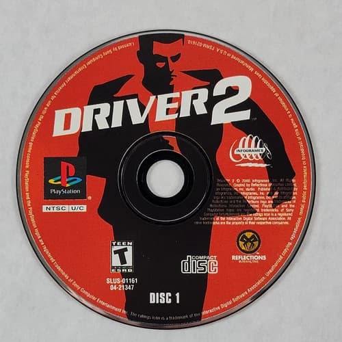 Driver 2 [Disc 1 of 2] - Loose Sony PS1 Playstation 1 Disc
