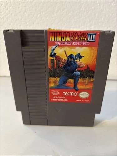 Ninja Gaiden III The Ancient Ship of Doom (Nintendo NES 1991) Tested - Authentic