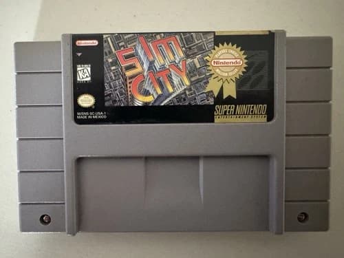 SimCity (Super Nintendo Entertainment System, 1991) Authentic+tested+working