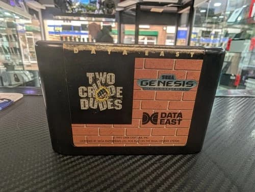 Two Crude Dudes Sega Genesis Mega Drive Cartridge Only Tested & Working Genuine