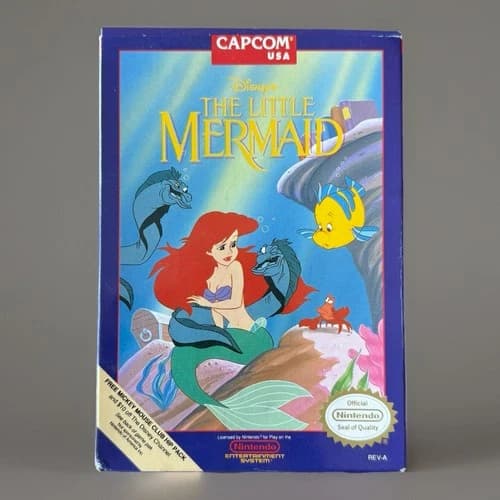Disney's The Little Mermaid (Nintendo NES, 1991) - CIB Complete In Box - Tested