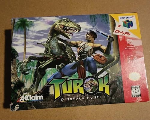 Turok Dinosaur Hunter Nintendo N64 CIB W/ Registration Card and All Inserts