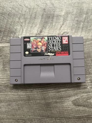 Tegmo Secret of the Stars SNES Game Cartridge