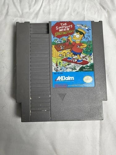 The Simpsons Bart vs the World Nintendo NES Game Cartridge Only Cleaned