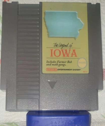 THE LEGEND OF IOWA NEW NES GAME CARTRIDGE SIM 2 ZELDA RARE NINTENDO COLLECTORS