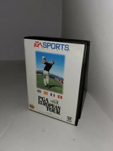PGA European Tour Golf for Sega Genesis CIB Complete hard Shell Case i16
