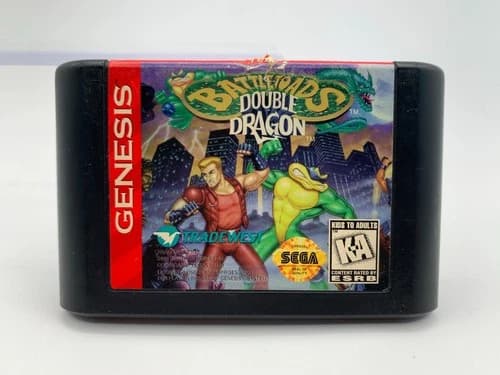 BATTLETOADS & DOUBLE DRAGON Sega Genesis Authentic ~Cleaned & Tested~ GEN0007