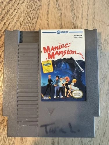 Nintendo NES Maniac Mansion Video Game Cartridge