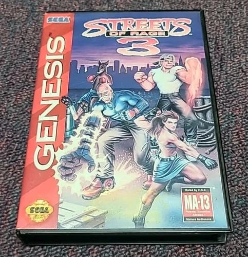 Streets of Rage 3 (Sega Genesis) Genesis (Tested & Works Well) Ships Immediately