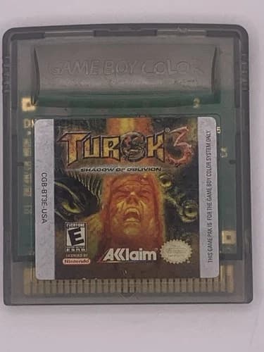 Turok 3 Shadow Of Oblivion (Gameboy Color, 2000) Nintendo THQ Cartridge Only