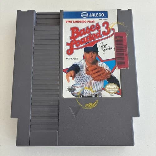 Ryne Sandberg Plays Bases Loaded 3 Jaleco Nintendo NES Game Cartridge Only