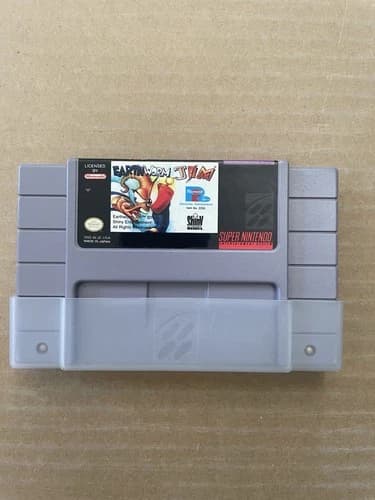 Earthworm Jim Super Nintendo SNES Tested With Protective Cover