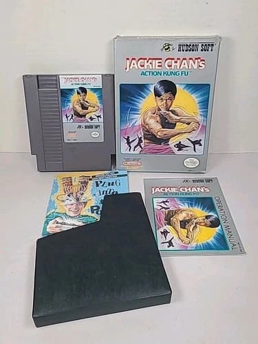 Jackie Chan's Action Kung Fu (Nintendo NES, 1990) With Manual And Box Authentic