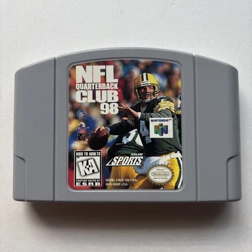 NFL Quarterback Club 98 Nintendo 64 N64 Authentic Cleaned Tested Retro Football