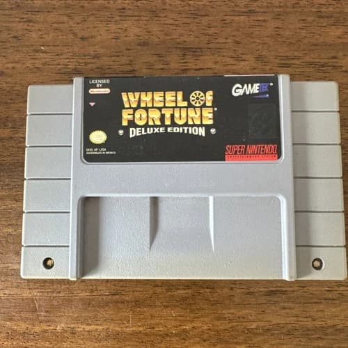 Wheel Of Fortune Deluxe Edition Super Nintendo SNES Cartridge Tested Works