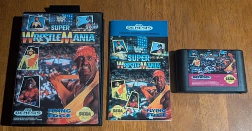 1992 Sega Genesis WWF Super WrestleMania CIB *Good Condition*