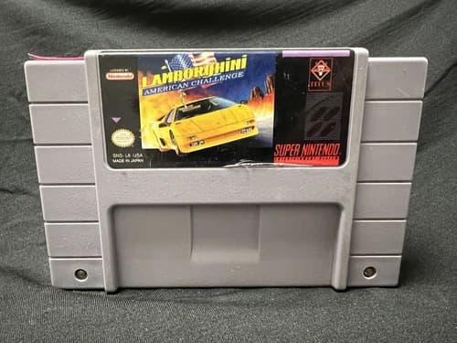 Lamborghini American Challenge Super Nintendo SNES AUTHENTIC Tested Video Game