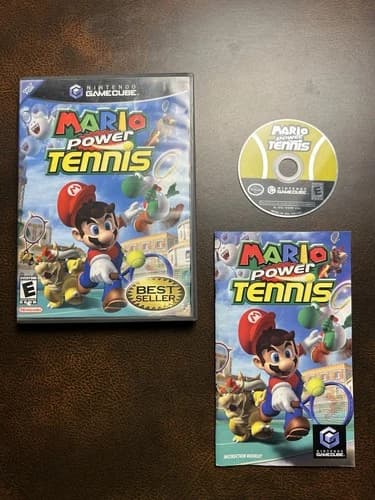 Mario Power Tennis Nintendo GameCube 2004 Complete CIB Tested