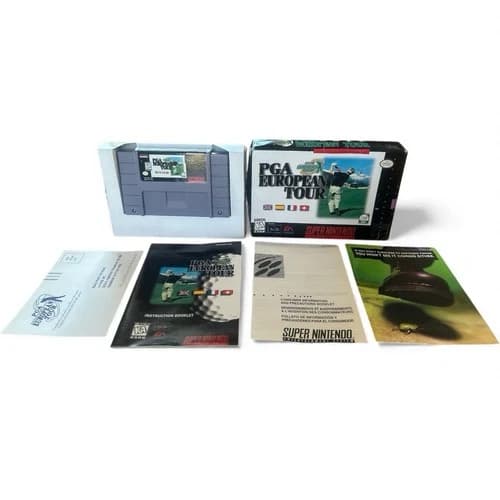 PGA European Tour Super Nintendo SNES Complete CIB Tested Free US Ship See Store