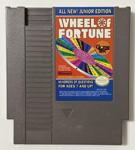 Wheel of Fortune: Junior Edition - Nintendo NES *Tested & Working*